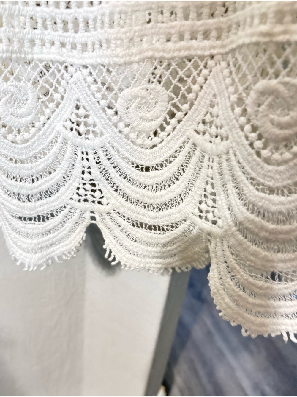 Roaman's Plus Size White Crochet Longline Openwork Cardigan - Picture 12 of 16